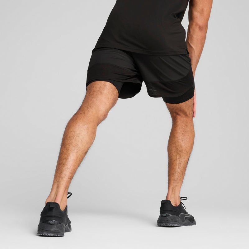 PUMA TRAINING TECH Mens Black 2-in-1 Shorts - Image 4